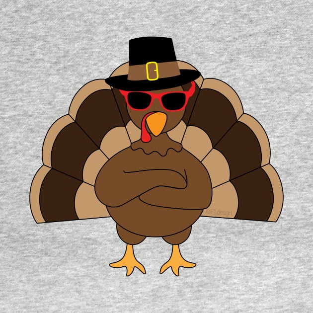 Cool Turkey with sunglasses Happy Thanksgiving by PLdesign